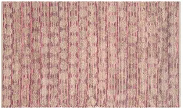 Cleo Kids' Rug - Maroon/Tan - Pink - Pink