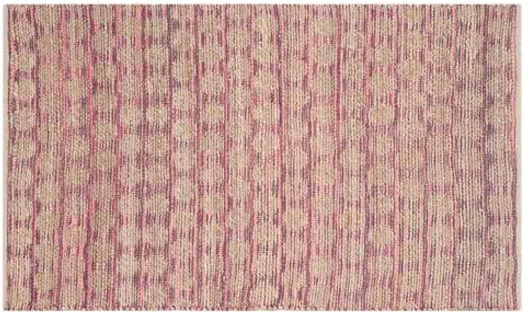 Cleo Kids' Rug - Maroon/Tan - Pink - Pink