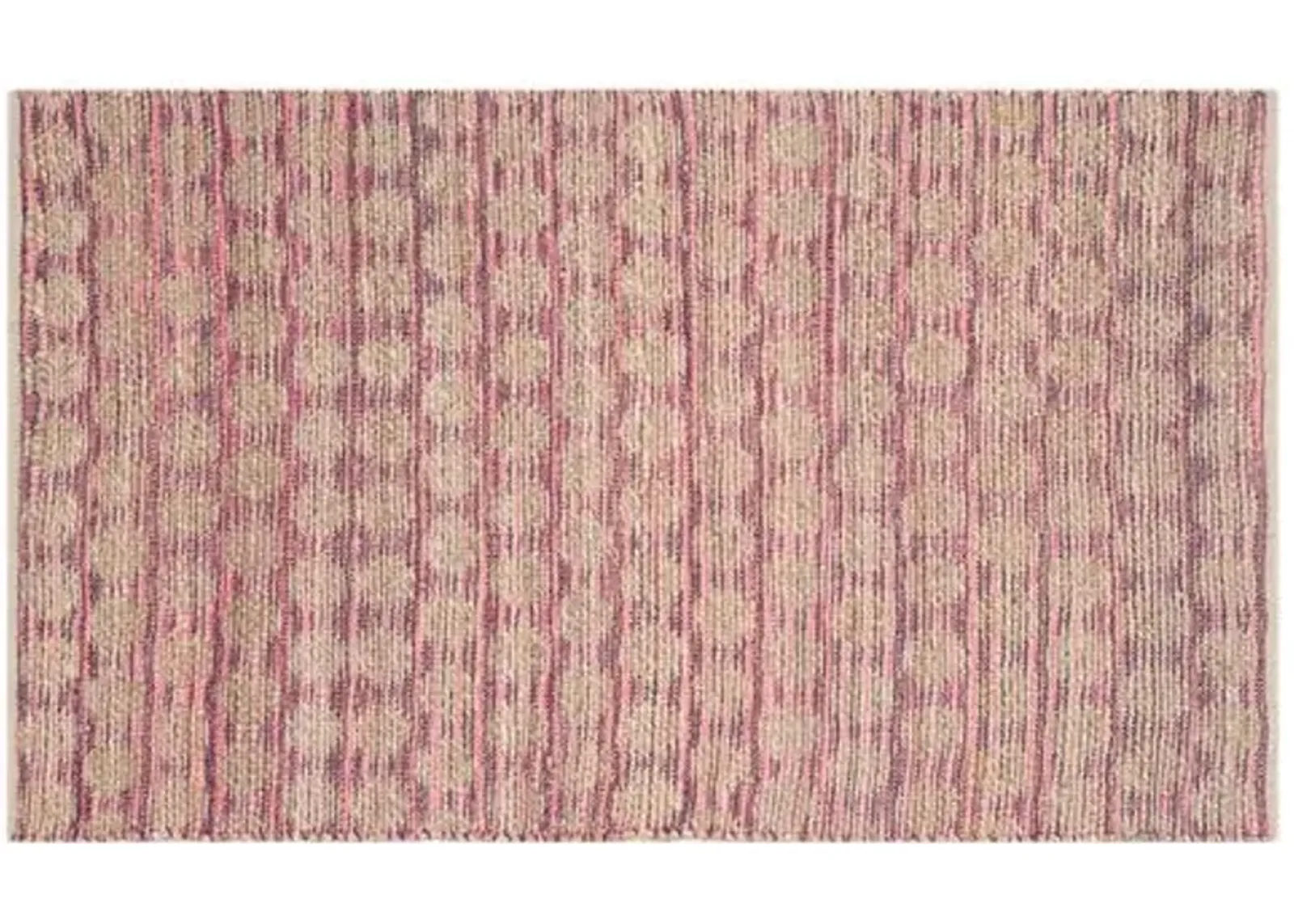 Cleo Kids' Rug - Maroon/Tan - Pink - Pink