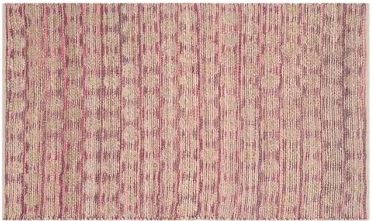 Cleo Kids' Rug - Maroon/Tan - Pink - Pink