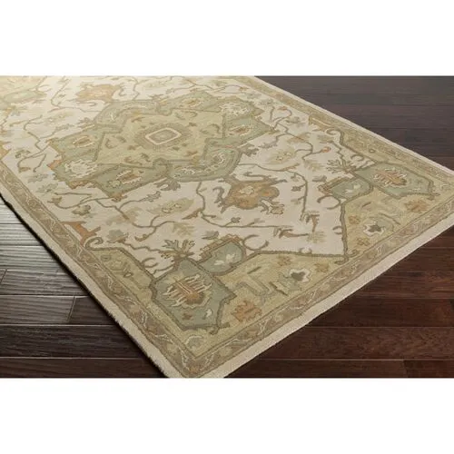 Kalle Rug - Beige/Moss - Beige