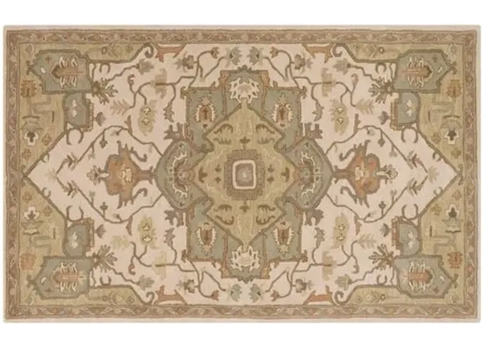 Kalle Rug - Beige/Moss - Beige