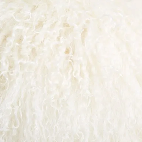Curly Rachel Tibetan Stool - Warm White - Le-Coterie