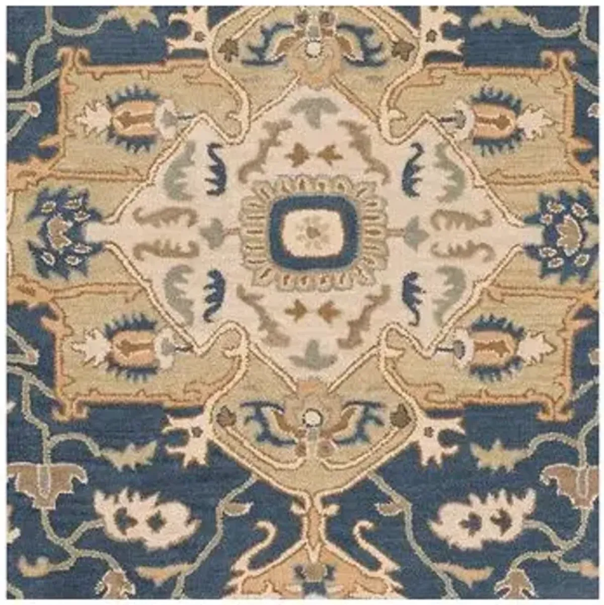 Kalle Rug - Navy/Beige - Beige