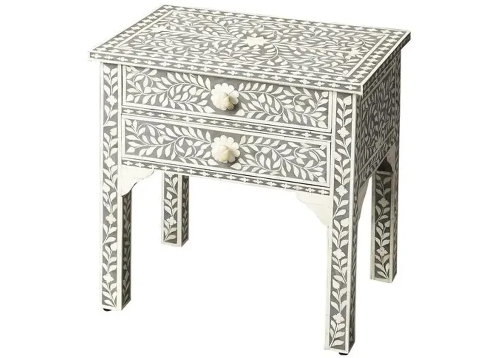 Patrice Nightstand - Gray - Handcrafted