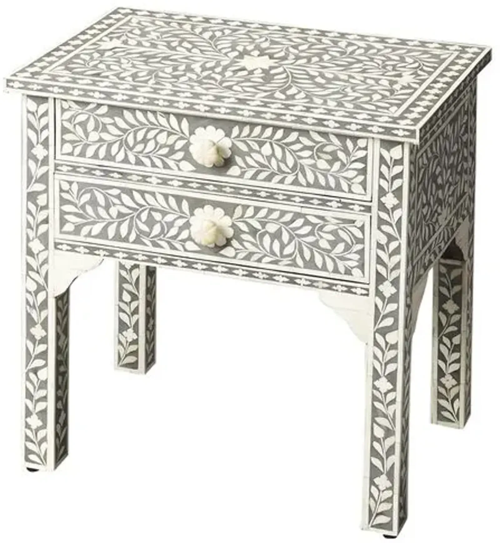 Layla Nightstand - Gray - Handcrafted