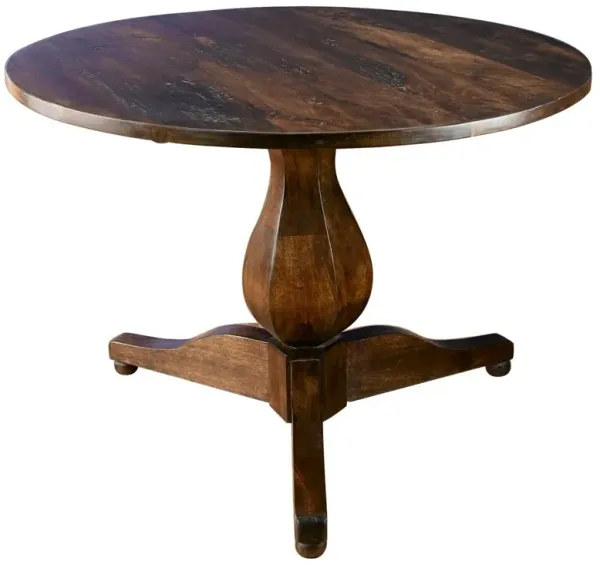 Corbett 43" Round Dining Table, Pecan