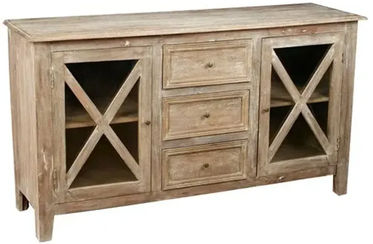 Brielle Sideboard - Weathered Sand - Handcrafted - Beige