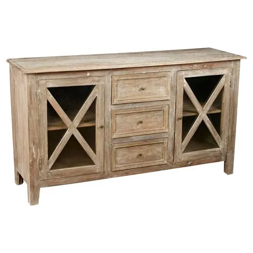 Brielle Sideboard - Weathered Sand - Handcrafted - Beige