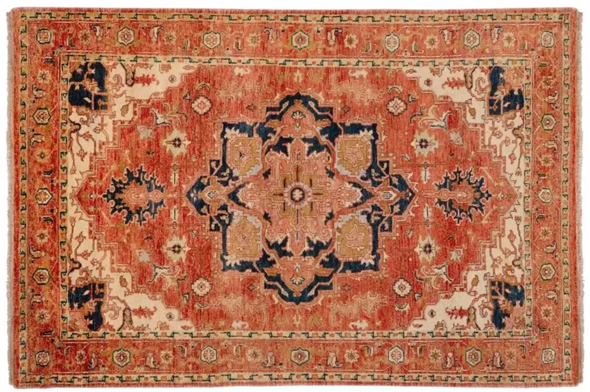 Zeus Rug, Rust/Beige