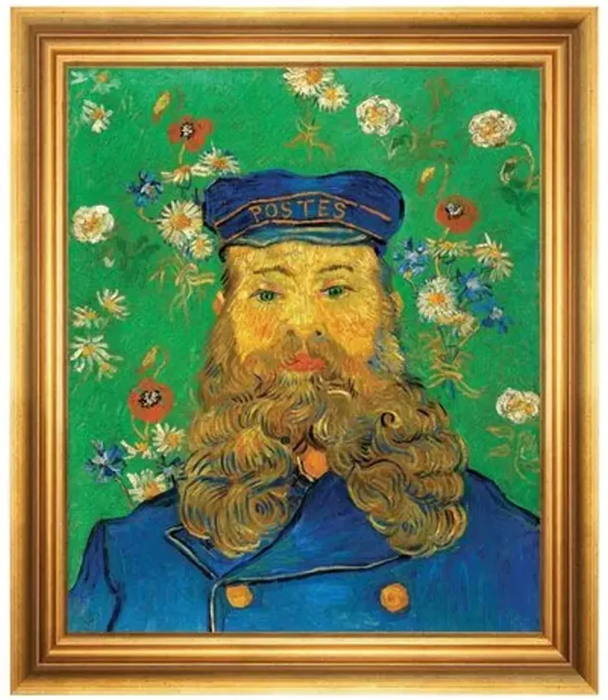 Painting - Van Gogh - Portrait of Joseph Roulin - Munn Works - Green