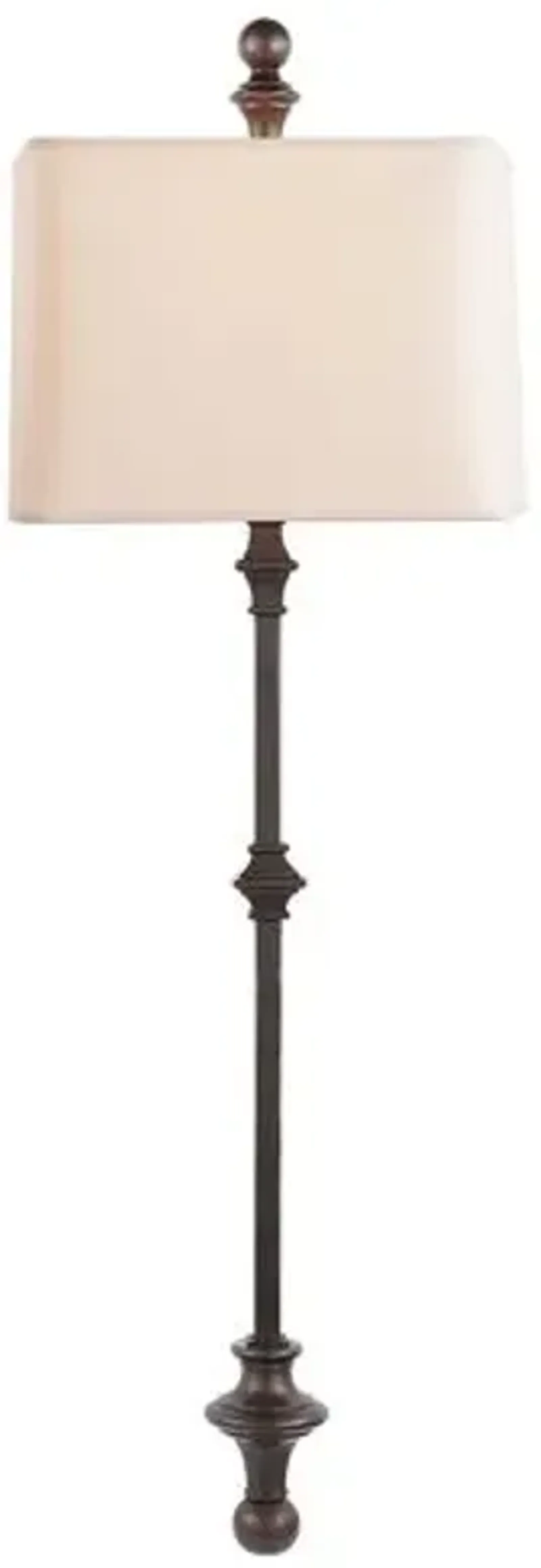 Visual Comfort - Cawdor Stanchion Wall Light - Aged Iron - White