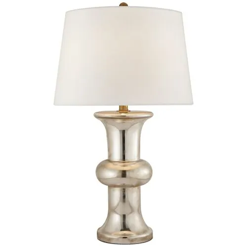 Visual Comfort - Bull Nose Table Lamp - Mercury Glass