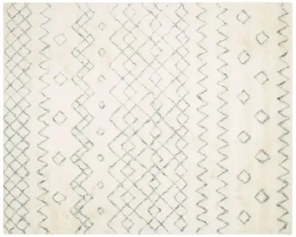 Abhaya Rug - Ivory/Blue - White - White