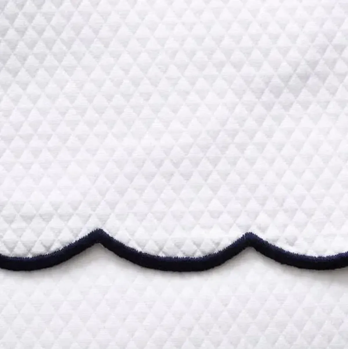 Isabel Scalloped Coverlet - Navy - Belle Epoque - Blue