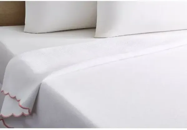 Isabel Scalloped Coverlet - Pink - Belle Epoque