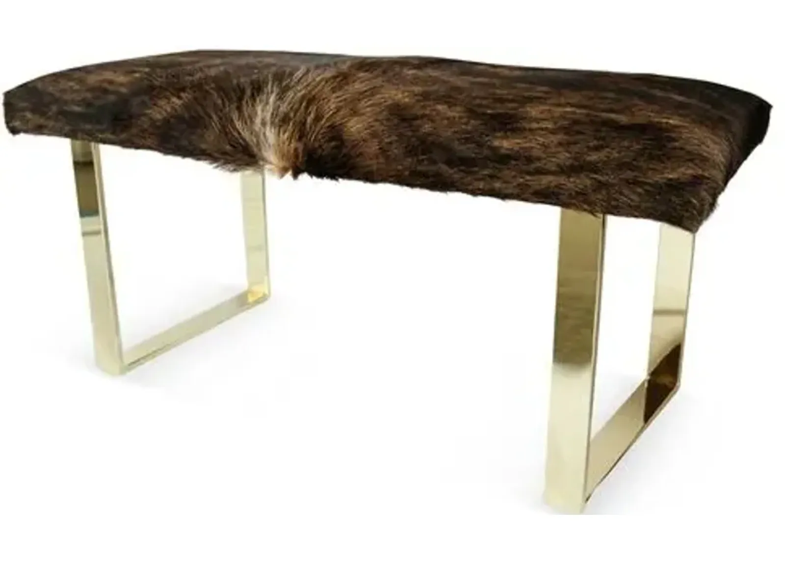 Bebe Bench - Brass/Dark Brindle - Le-Coterie - Brown