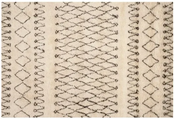 Cara Rug, Ivory/Dark Brown