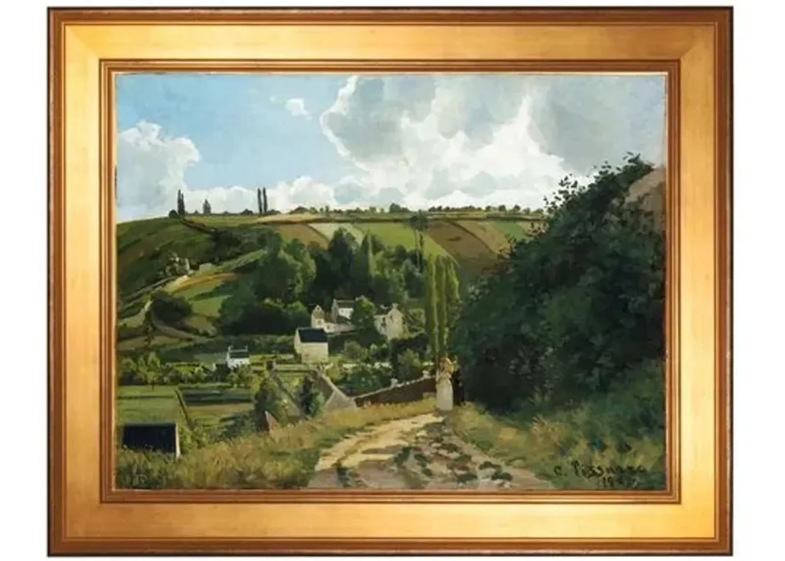 Painting - Pissarro - Jalais Hill Pontoise - Munn Works - Green