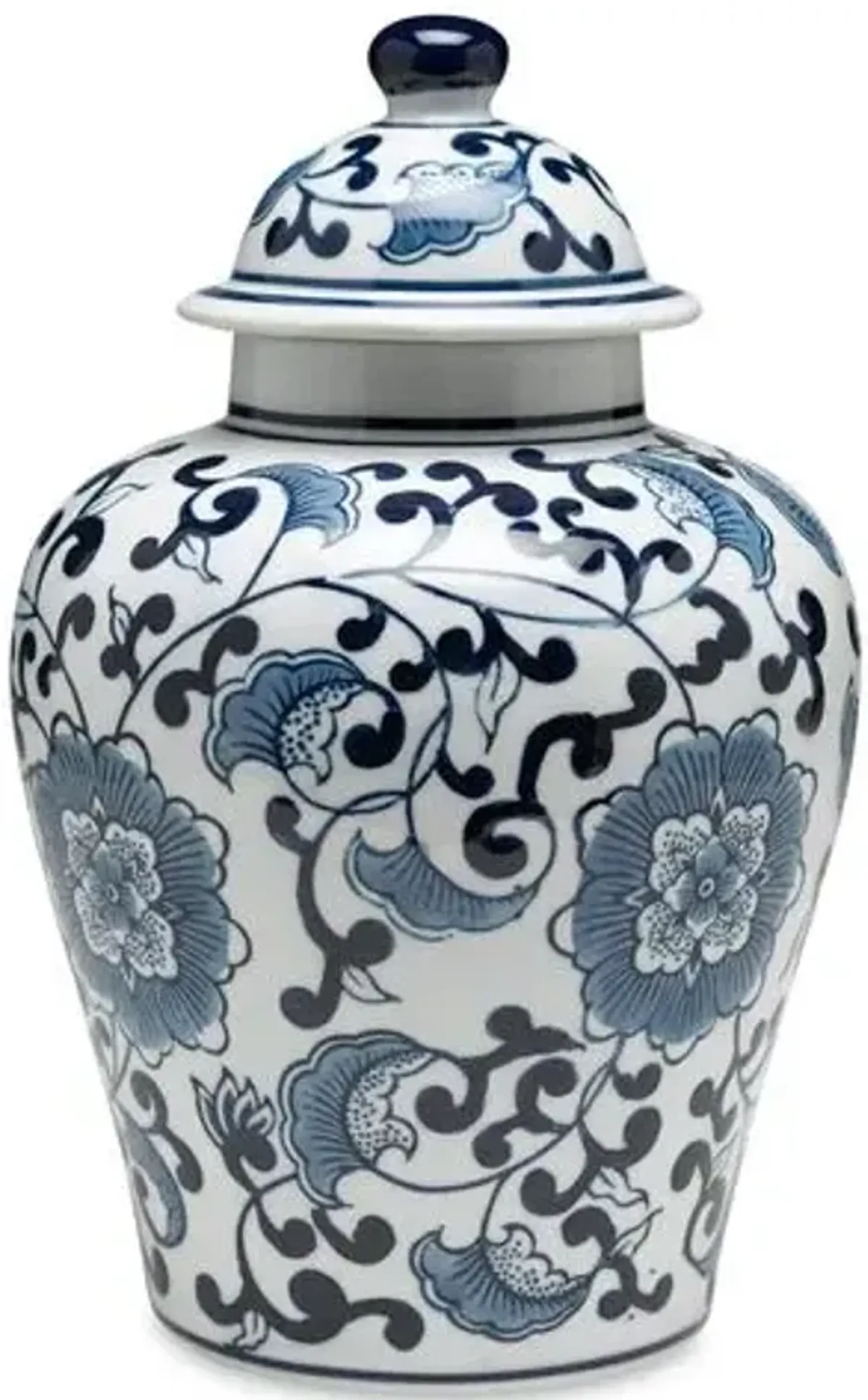 10" Royal Ginger Jar - Blue/White