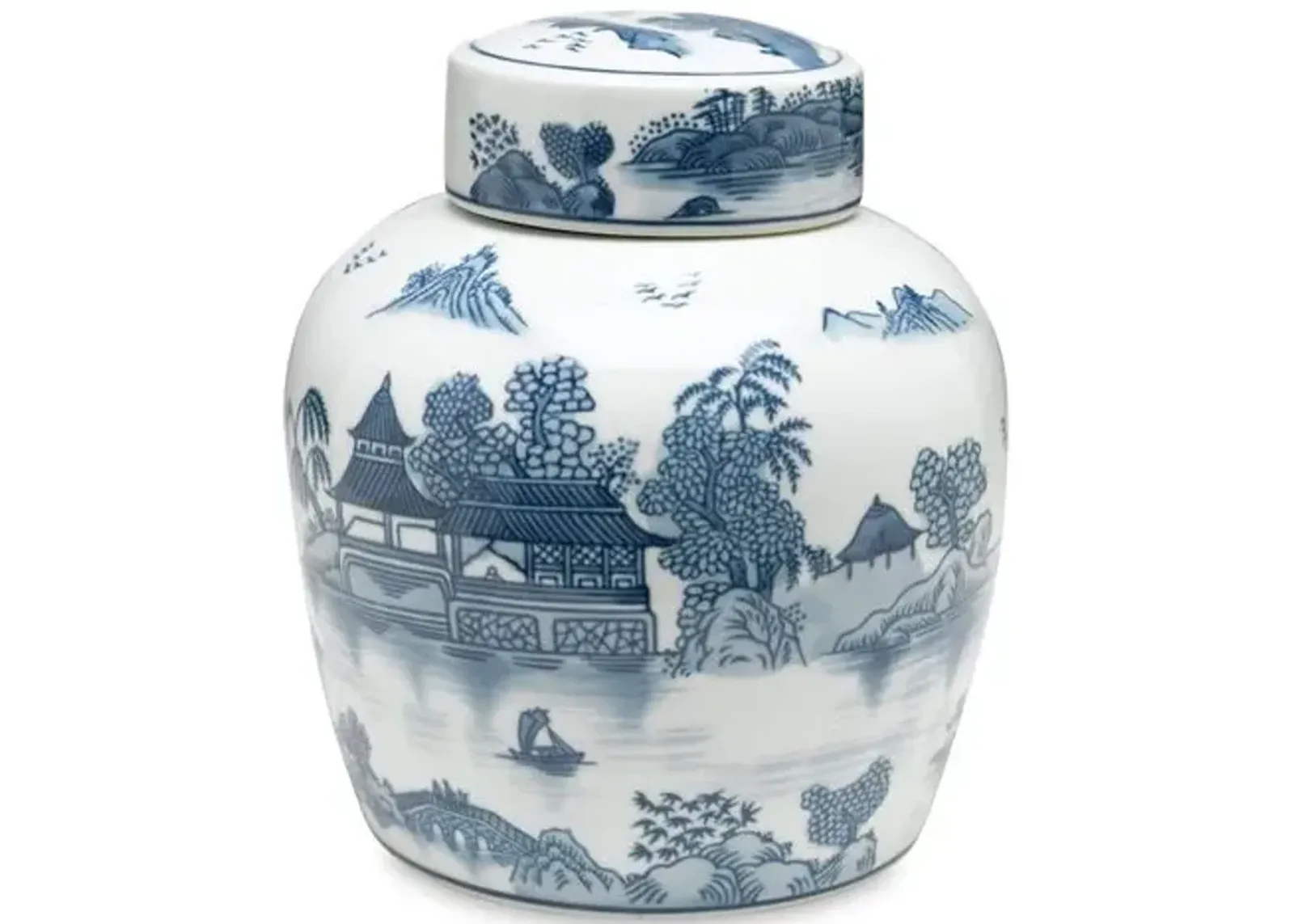 9" Lavieille Jar - Blue/White