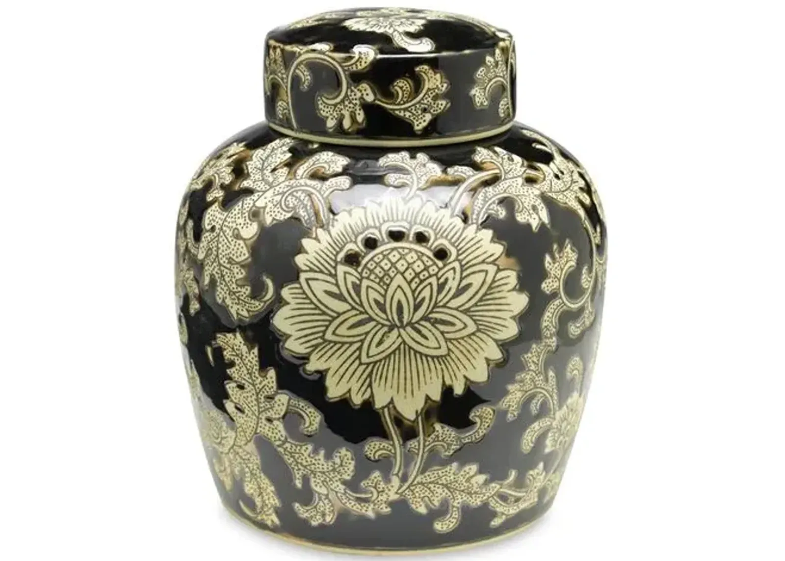 9" Florent Jar - Black/Cream