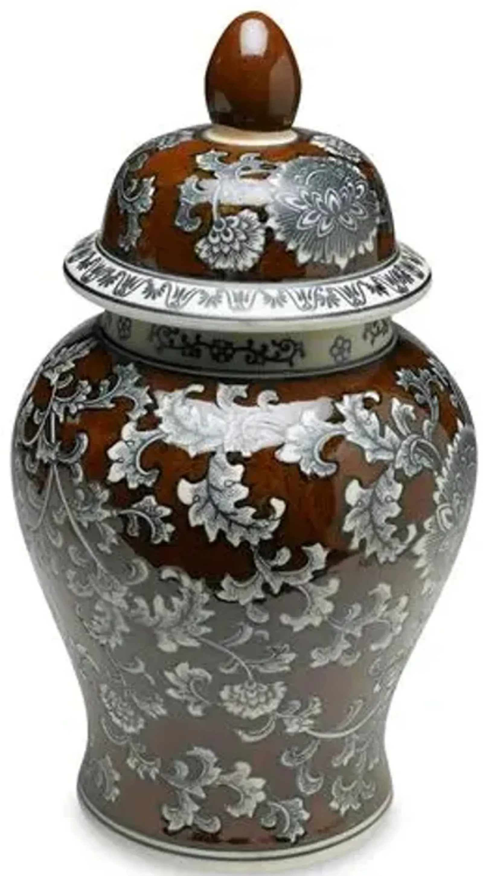 18" Florent Ginger Jar - Brown/Gray