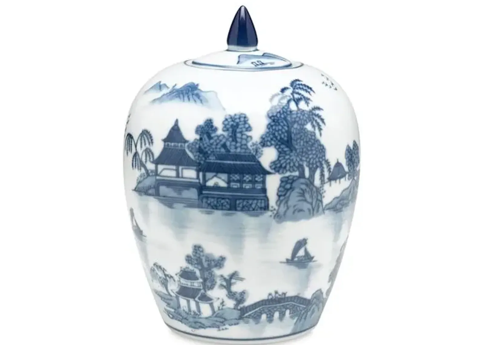 8" Lavieille Jar - Blue/White