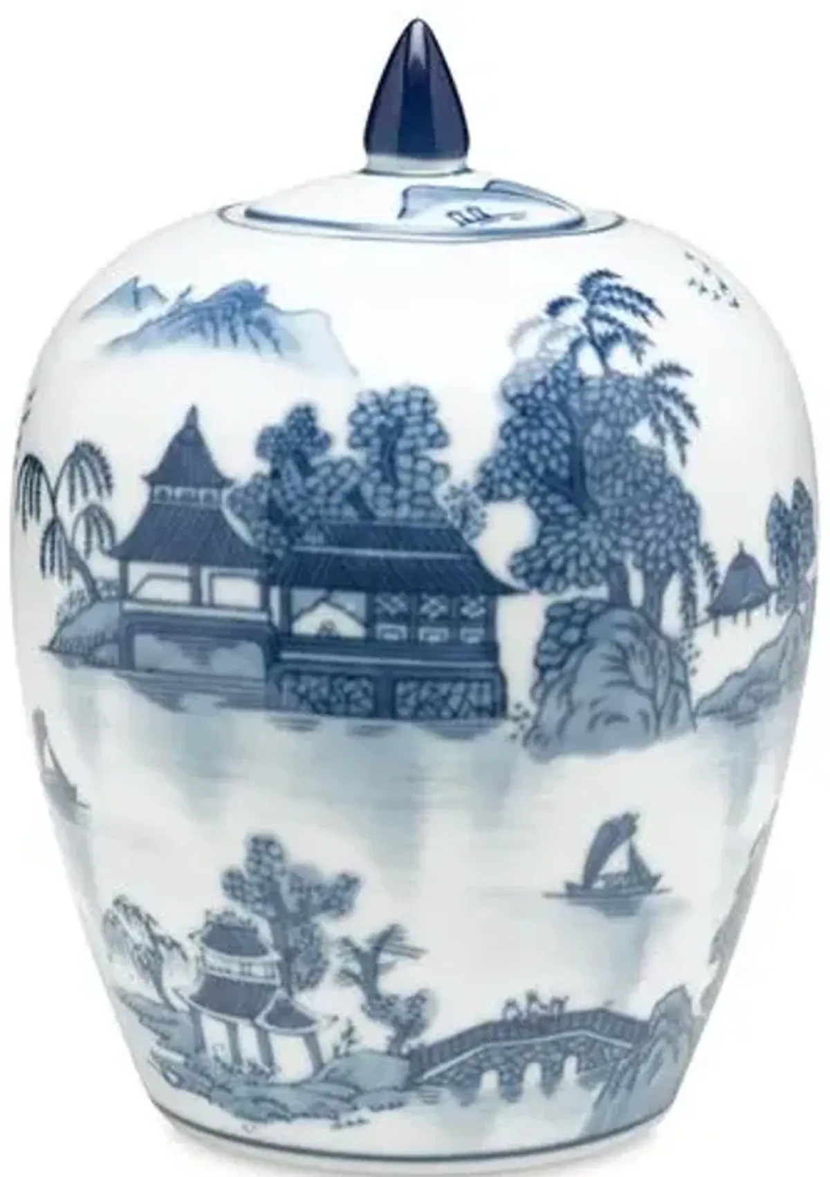 8" Lavieille Jar - Blue/White