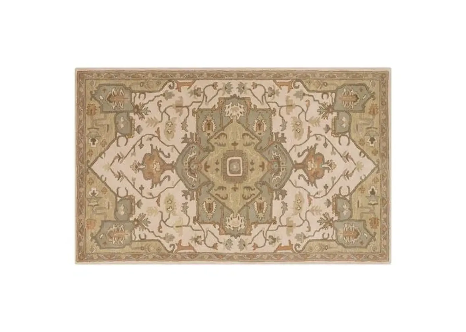 Kalle Rug - Beige/Moss - Beige