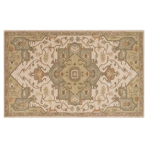 Kalle Rug - Beige/Moss - Beige