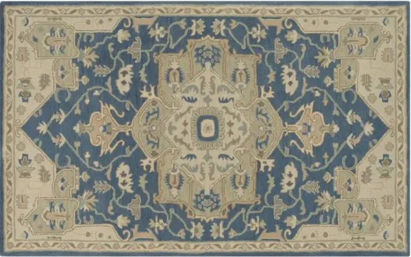 Kalle Rug - Navy/Beige - Beige