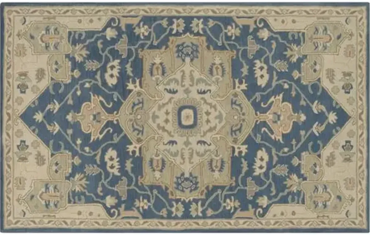 Kalle Rug - Navy/Beige - Beige