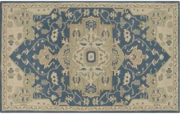 Kalle Rug - Navy/Beige - Beige
