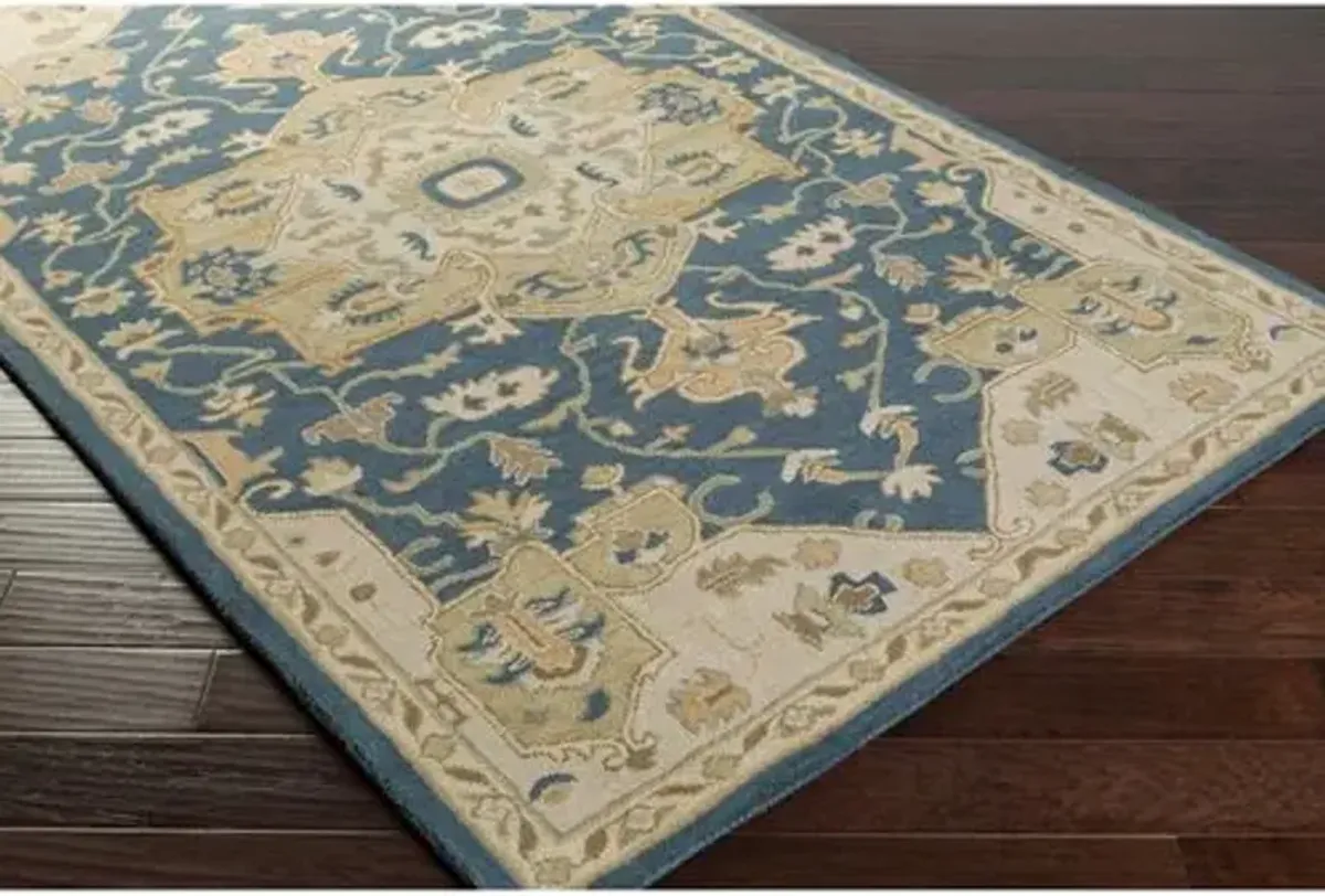 Kalle Rug - Navy/Beige - Beige