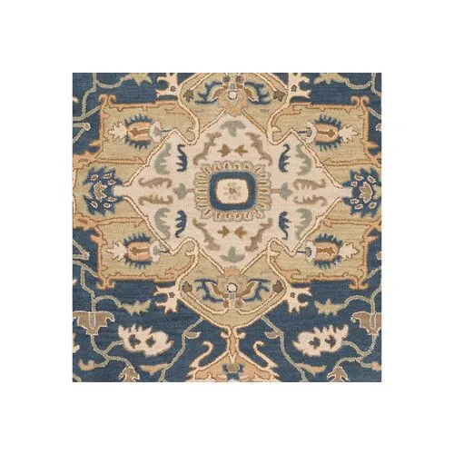 Kalle Rug - Navy/Beige - Beige