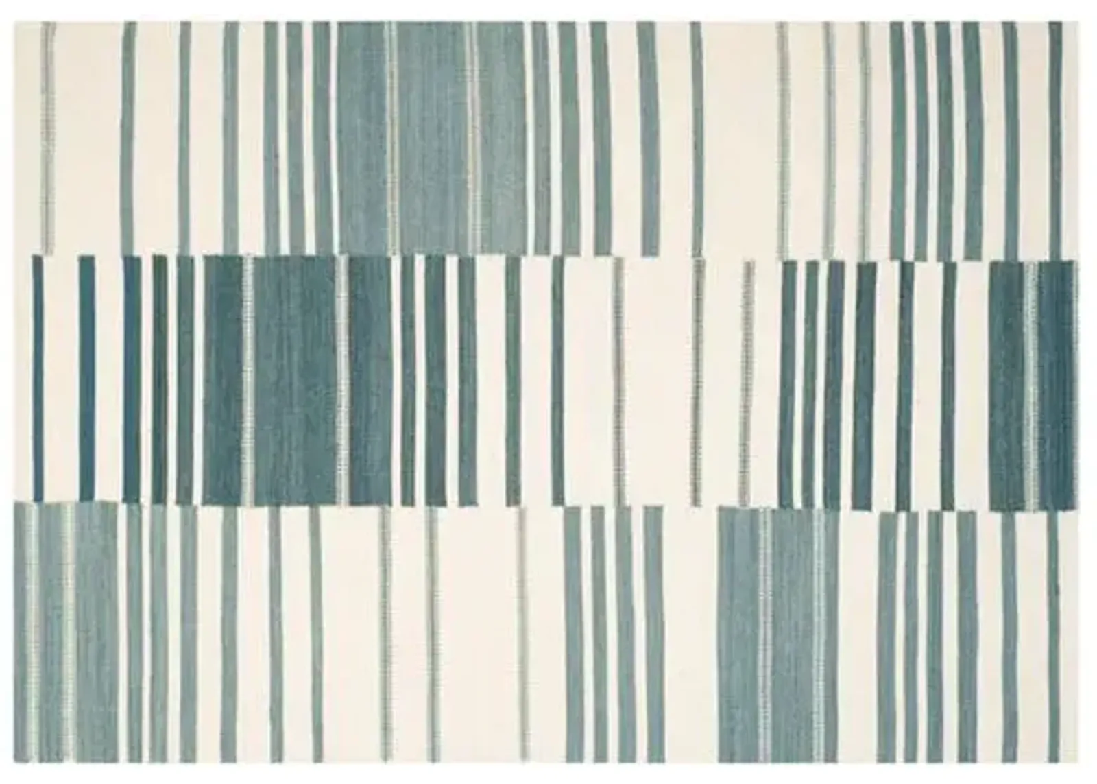 Arlin Flat-Weave Rug - Blue/Ivory - Blue