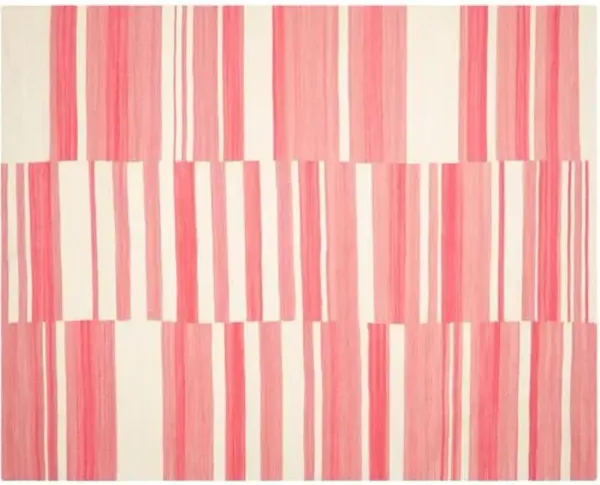 Arlin Flat-Weave Rug - Pink/Ivory - Pink