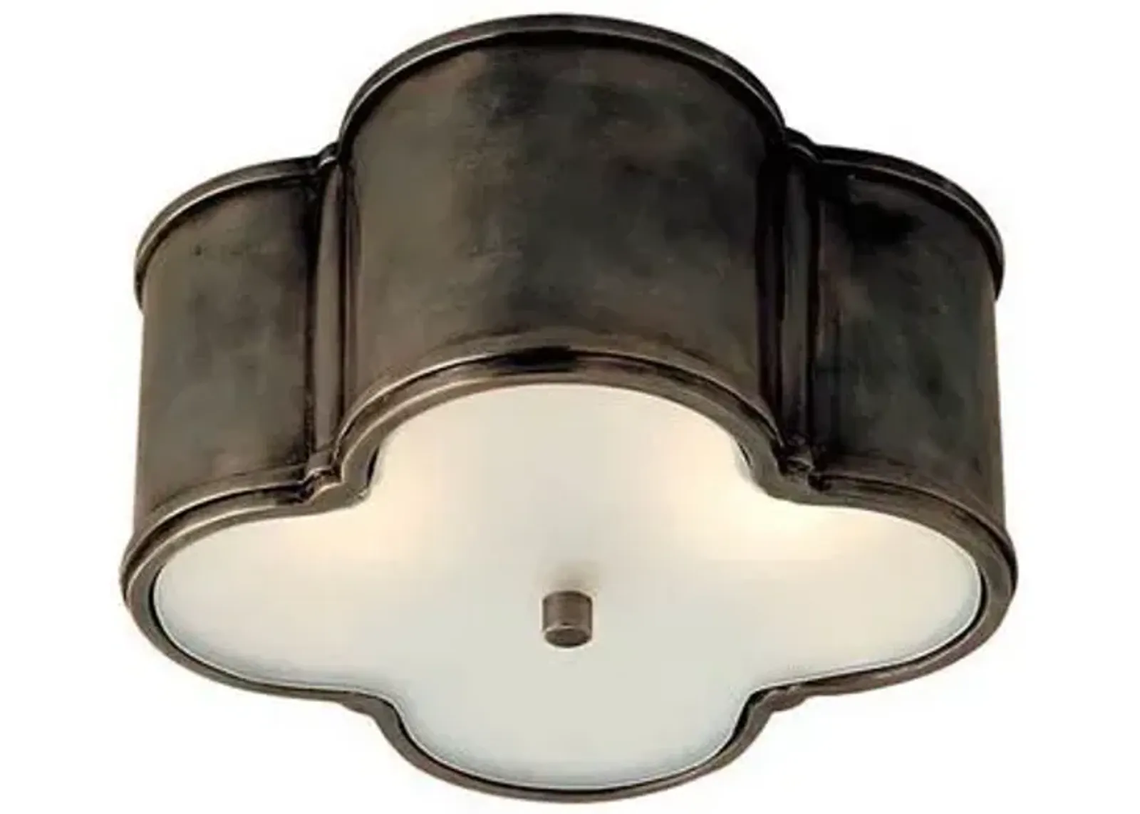 Visual Comfort - Basil Metal Flush Mount - Brown