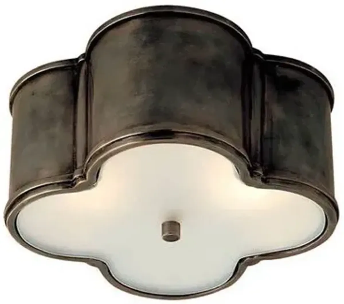 Visual Comfort - Basil Metal Flush Mount - Brown