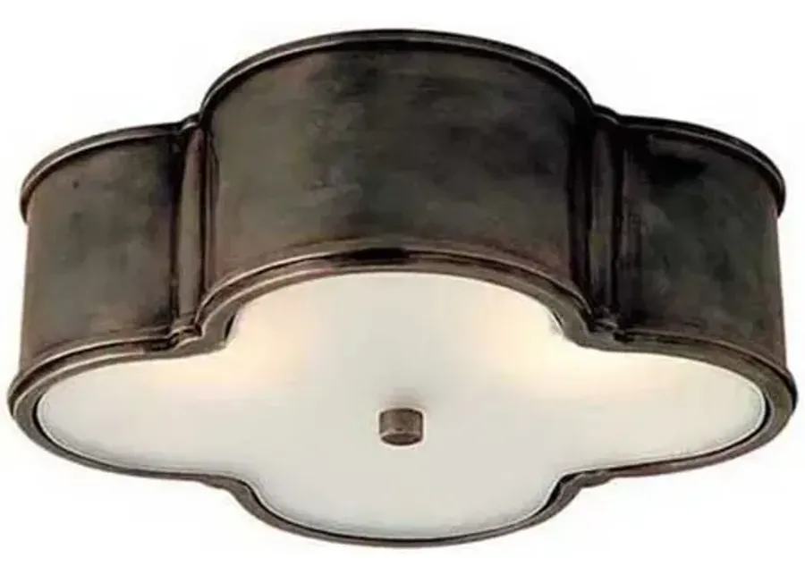 Visual Comfort - Basil Metal Flush Mount - Brown