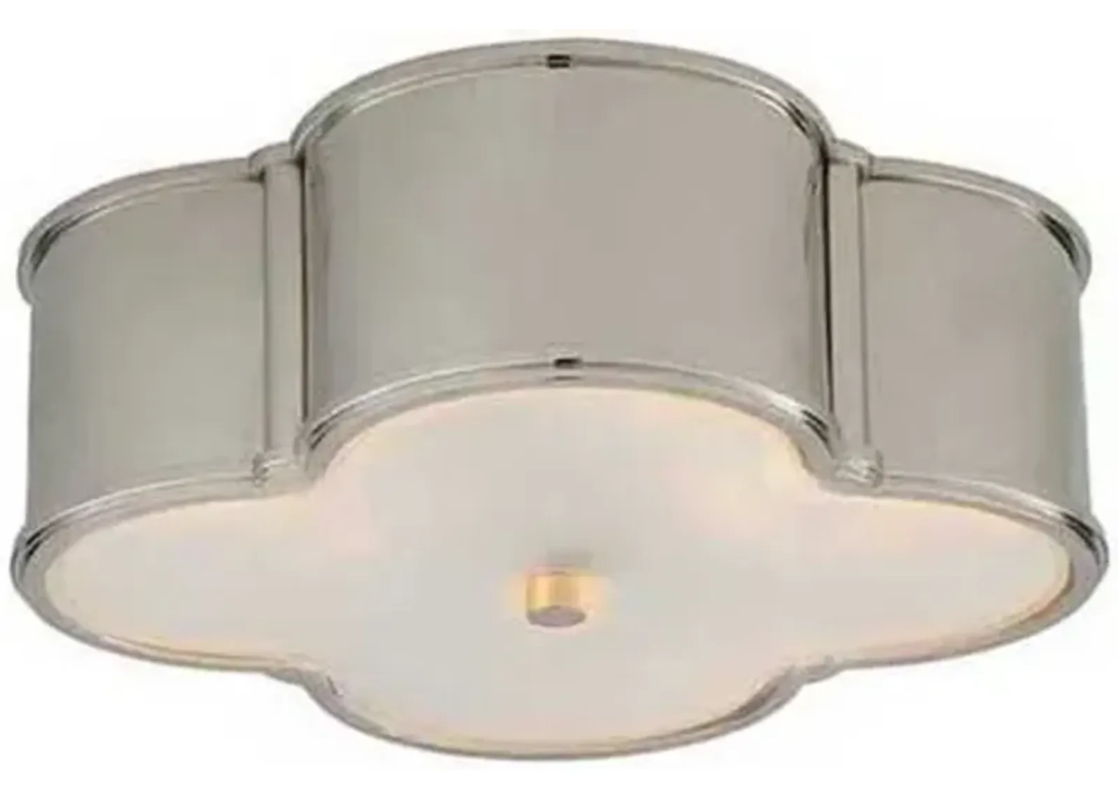 Visual Comfort - Basil Metal Flush Mount - Silver