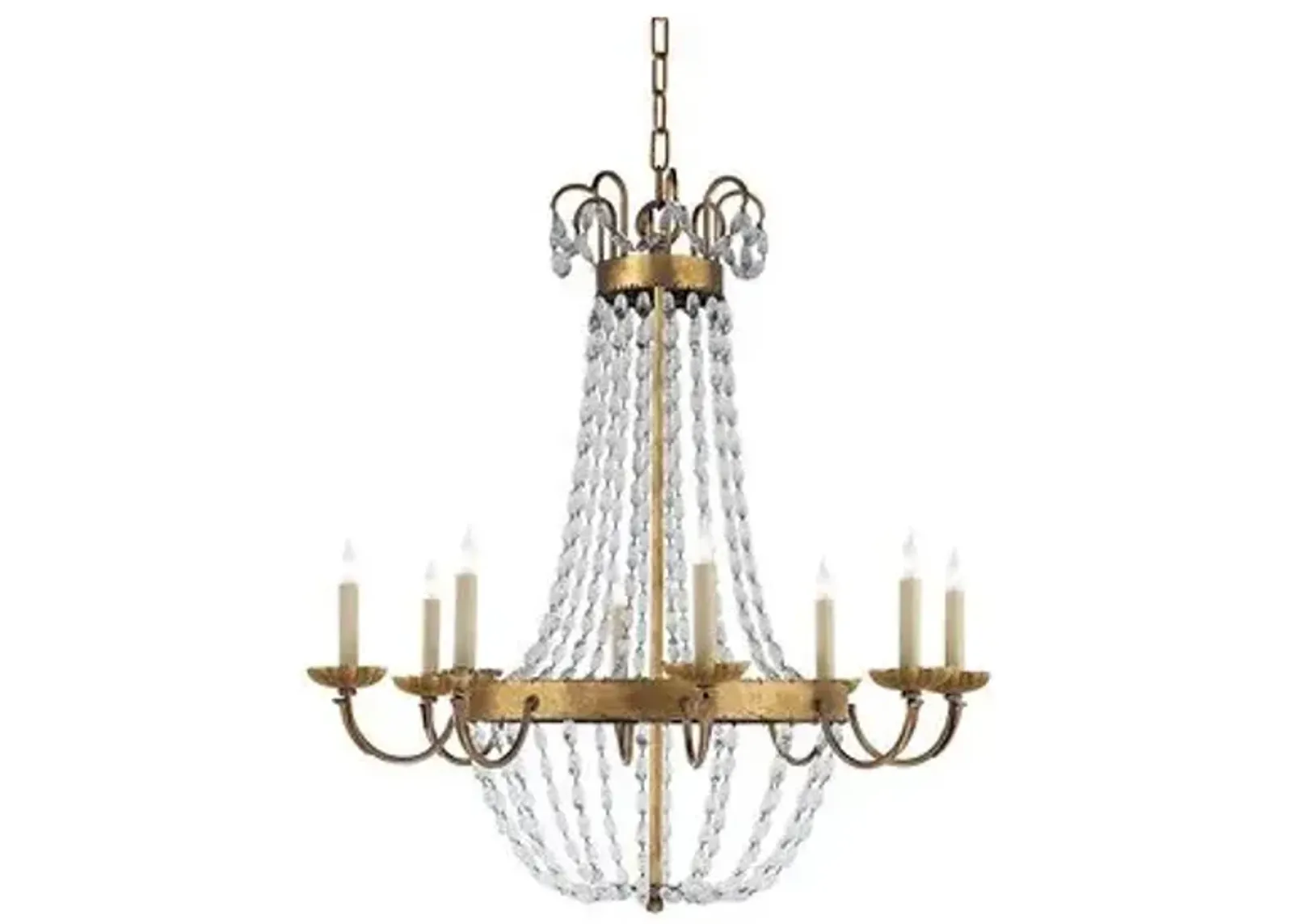 Visual Comfort - Paris Flea Market Large Chandelier - Gold