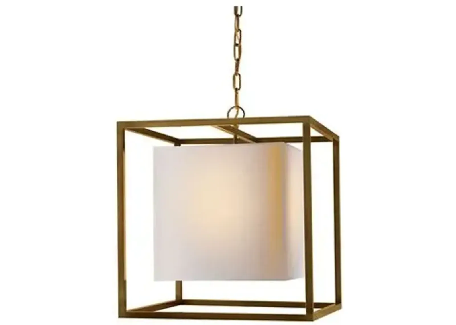 Visual Comfort - Caged Lantern - Antique Brass - Gold