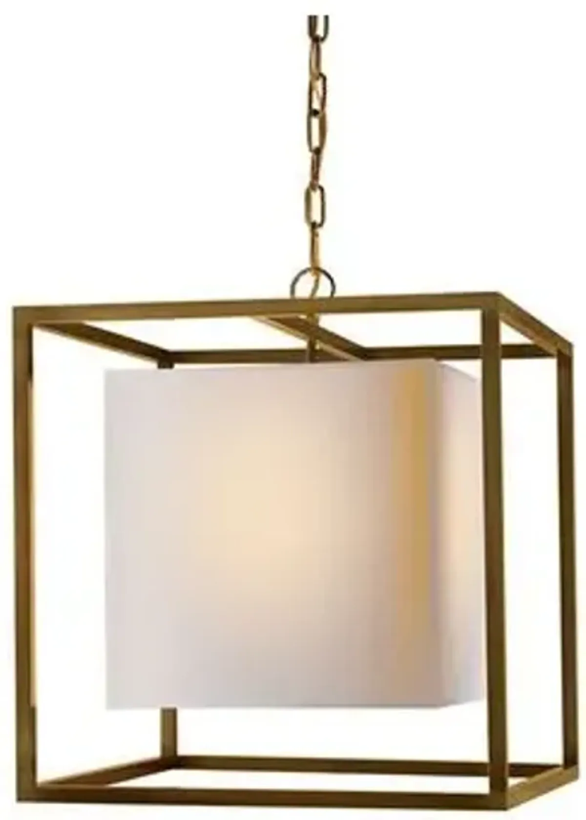 Visual Comfort - Caged Lantern - Antique Brass - Gold