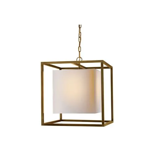 Visual Comfort - Caged Lantern - Antique Brass - Gold