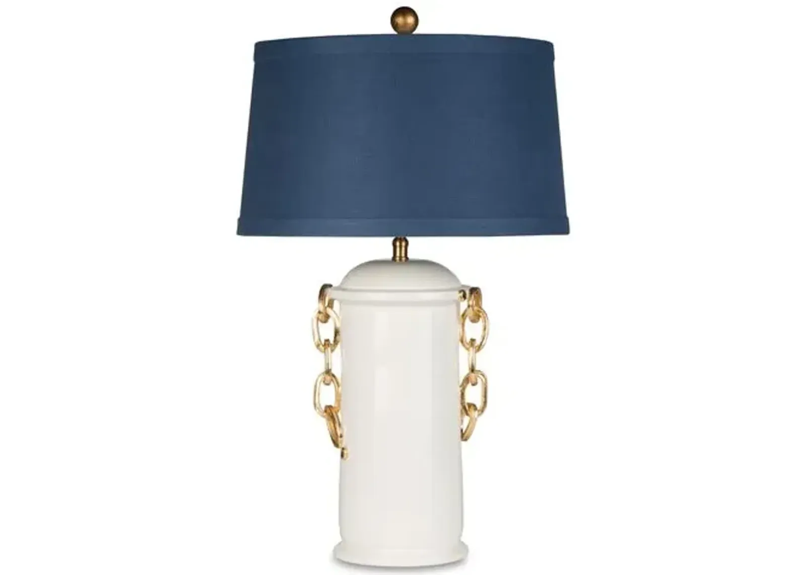 Chainlink Table Lamp - White/Gold - Bradburn Home