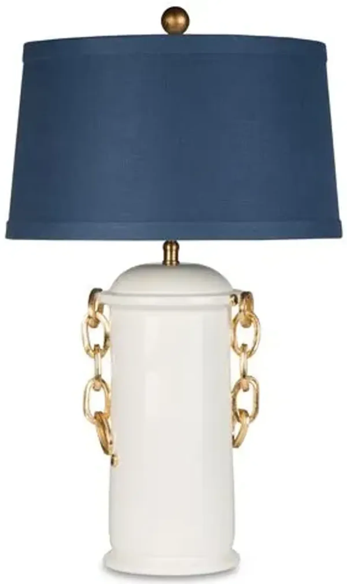 Chainlink Table Lamp - White/Gold - Bradburn Home