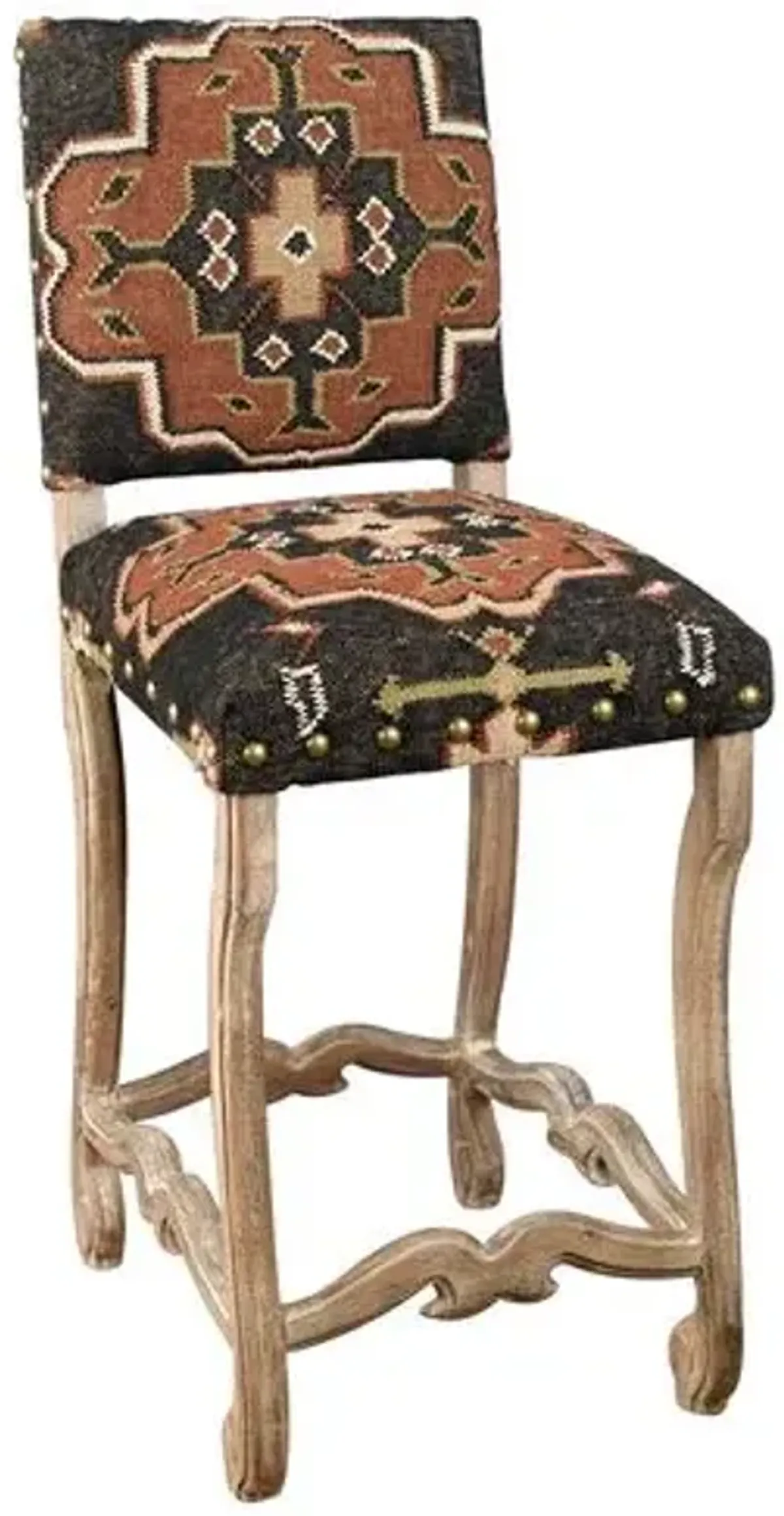 Nadine Kilim Barstool - Black