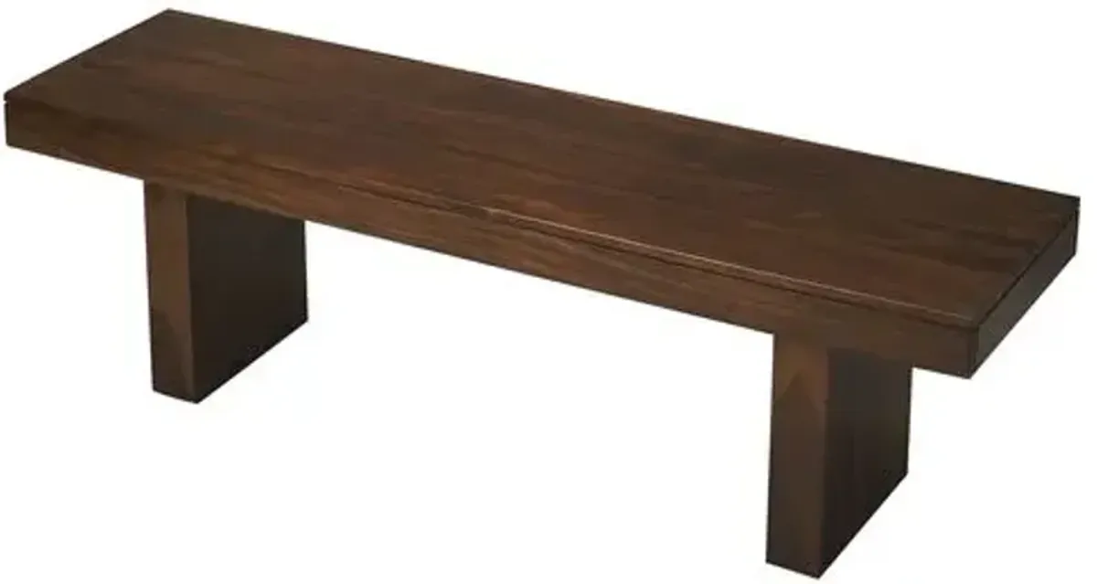 Zyiad Bench - Walnut - Brown